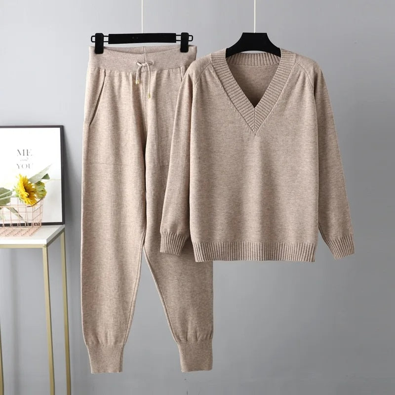 Margot Completo Donna – Maglione & Pantaloni in Maglia Premium, Stile Chic & Comfort Elegante