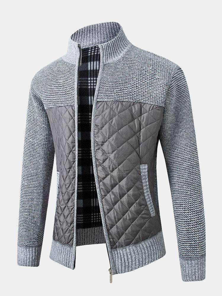 Asaro Herrejakke Klassisk – Ternet Mønster, Slim Fit & Struktureret Krave