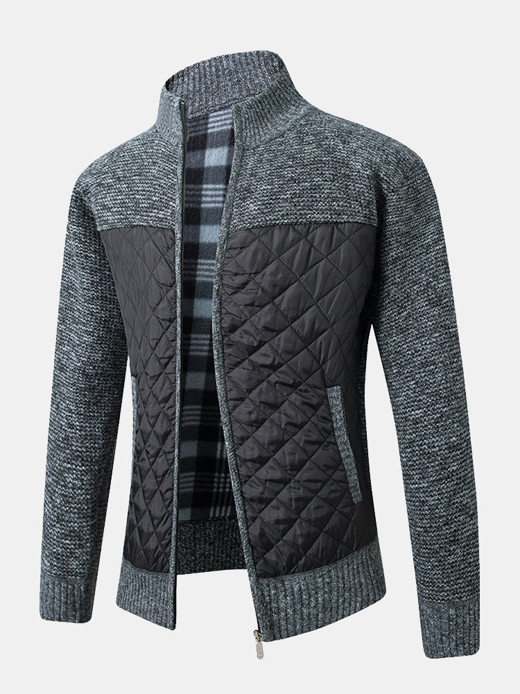 Asaro Herren-Klassische Jacke – Karomuster, Slim Fit & Strukturierter Kragen