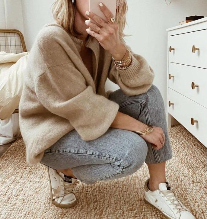 Lindy Cardigan Oversize Femme – Blød vest med knapper & moderne afslappet pasform