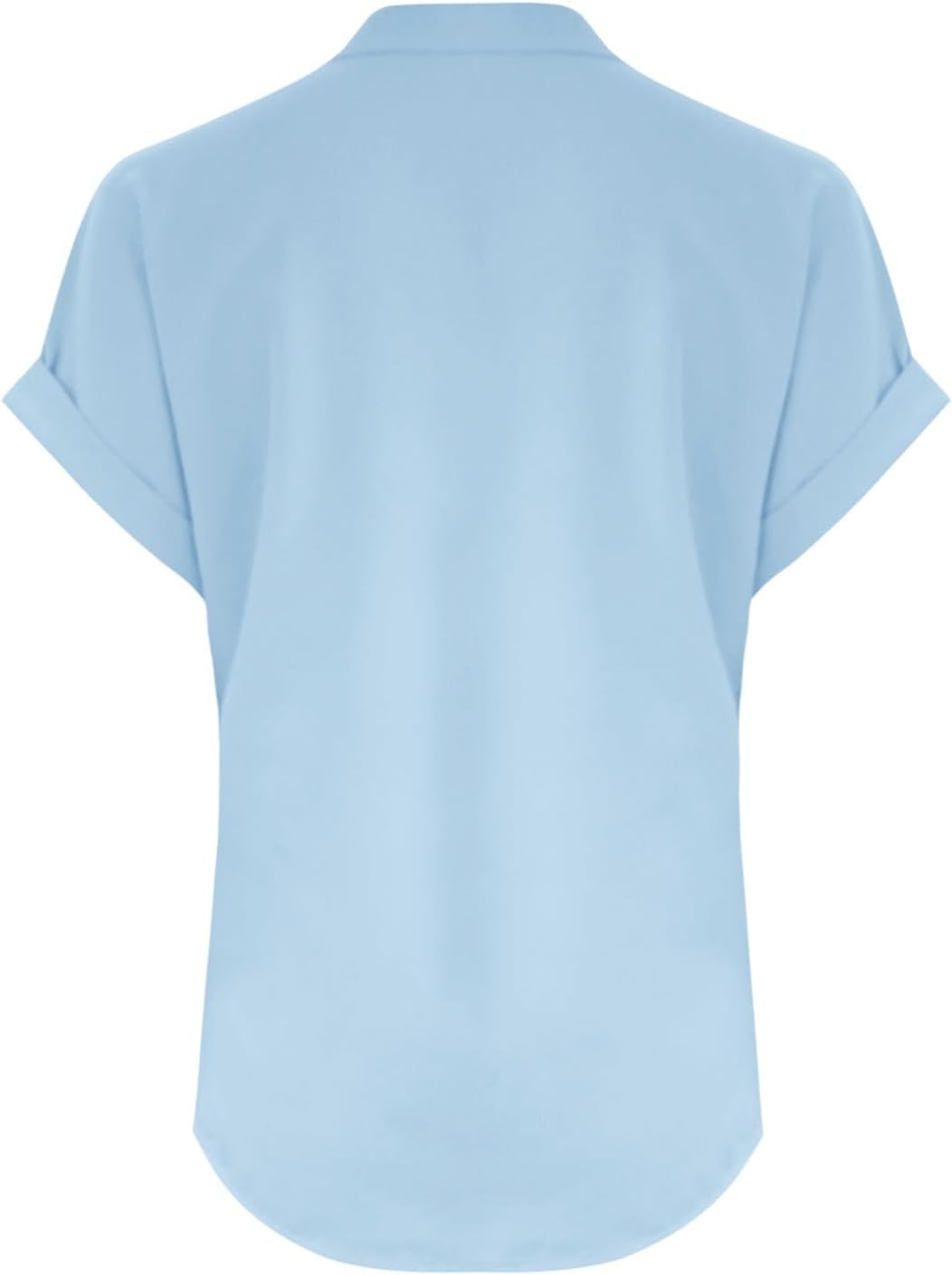 Clara Blouse Femme – Haut Décontracté à Col V et Manches Courtes
