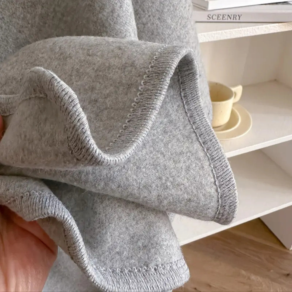 Vivian női köpönyegkabát – elegáns téli poncsó szélálló, puha és meleg mikroszálas anyagból