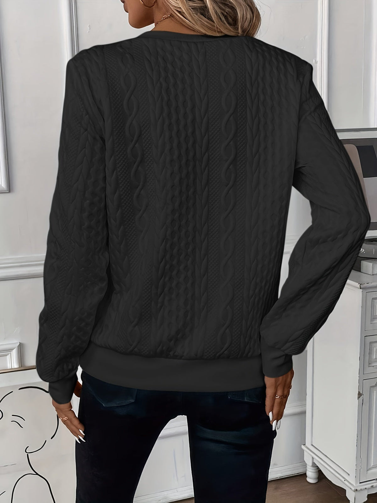 Amora Women's Knit Sweater in Soft Yarn – Daily Comfort & Casual Elegance