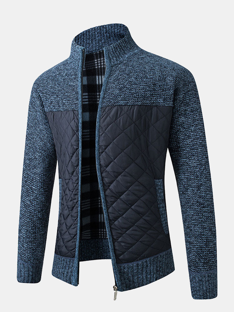 Asaro Herren-Klassische Jacke – Karomuster, Slim Fit & Strukturierter Kragen