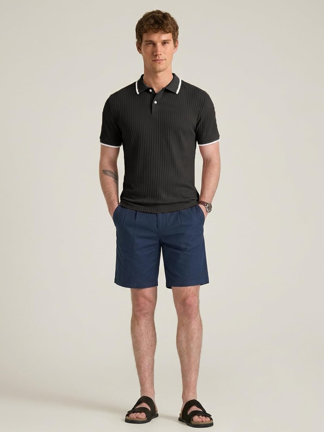Adrien Polo Homem – Polo Malha Stretch, Leve & Estilo Casual de Negócios Elegante