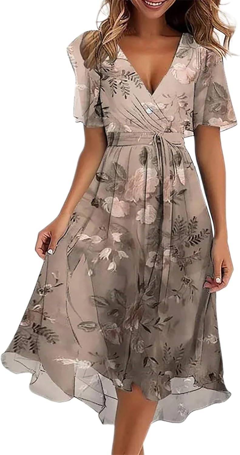 Élodie Vestido de Verão para Mulher – Vestido A-Line Sem Mangas Leve e Casual