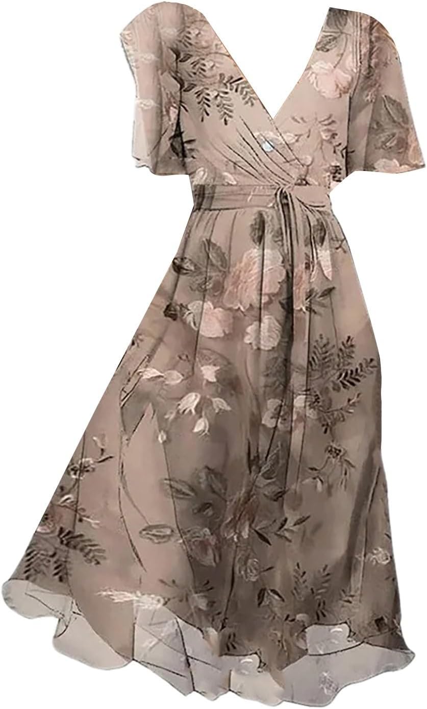 Élodie Vestido de Verão para Mulher – Vestido A-Line Sem Mangas Leve e Casual