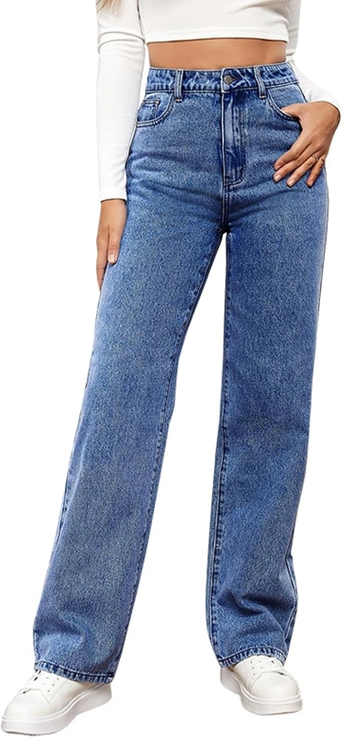 Ysé Pantaloni cargo da donna – Pantaloni larghi streetwear a vita alta in stile coreano