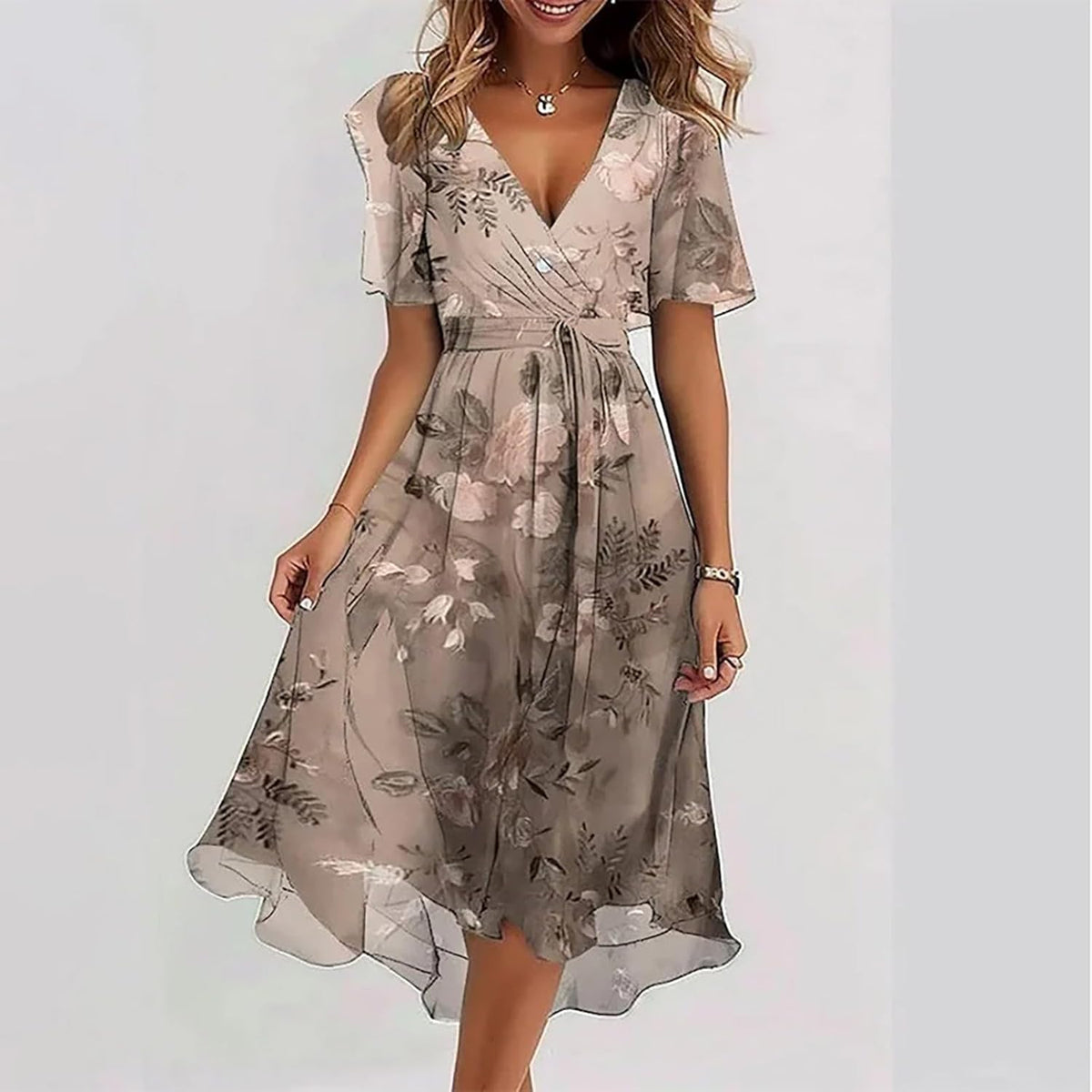 Élodie Vestido de Verão para Mulher – Vestido A-Line Sem Mangas Leve e Casual
