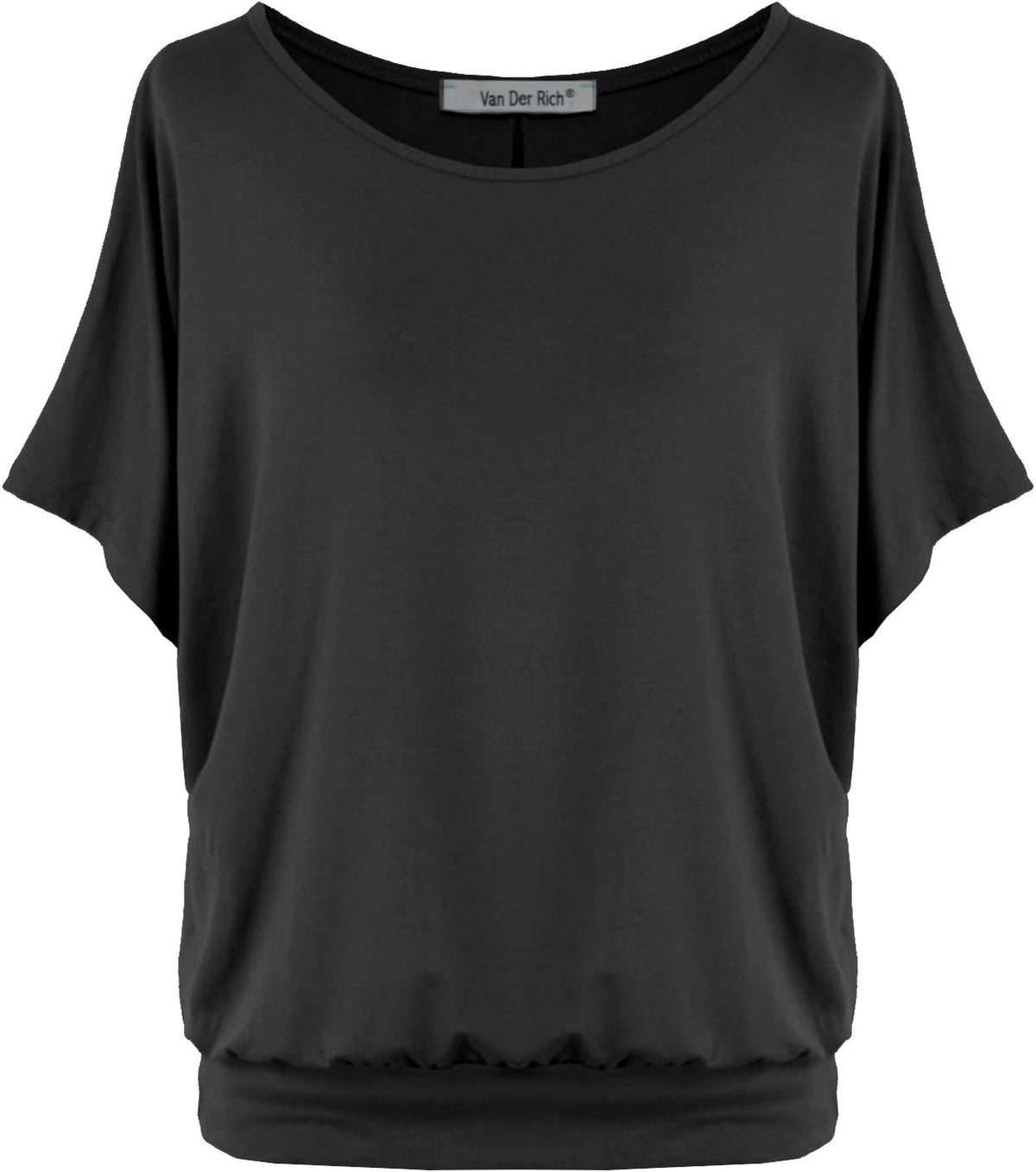 Tyronia T-shirt til kvinder oversize – flagermusærmer, strækbar viskose lavet i Italien
