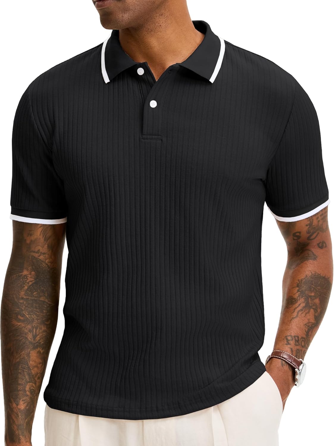 Adrien Polo Homme – Polo Maille Stretch, Léger & Style Business Casual