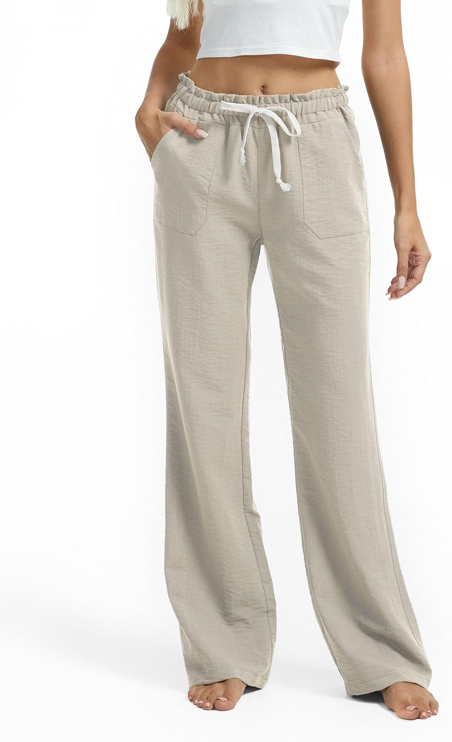 Sassy Dámské Kalhoty Tall – Palazzo Lin Long Velikosti 30-36 & Kapsy