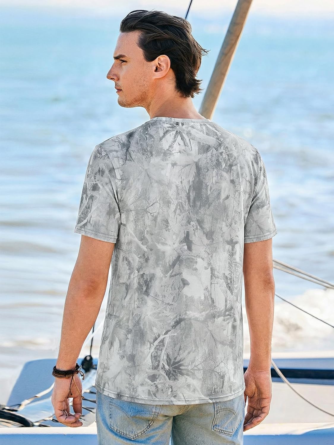 Pánske tričko Ryan – tričko s viazaným farbením, elastické, vintage streetwear štýl na leto
