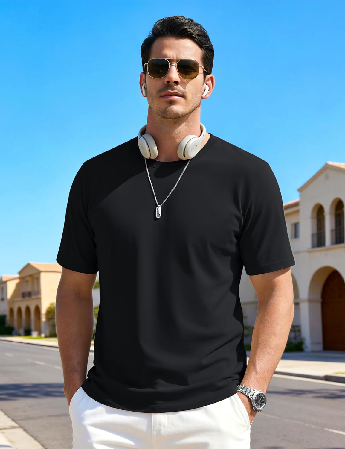 Maglietta Alex Uomo – T-shirt Traspirante UPF80+, Asciugatura Rapida e Stile Casual