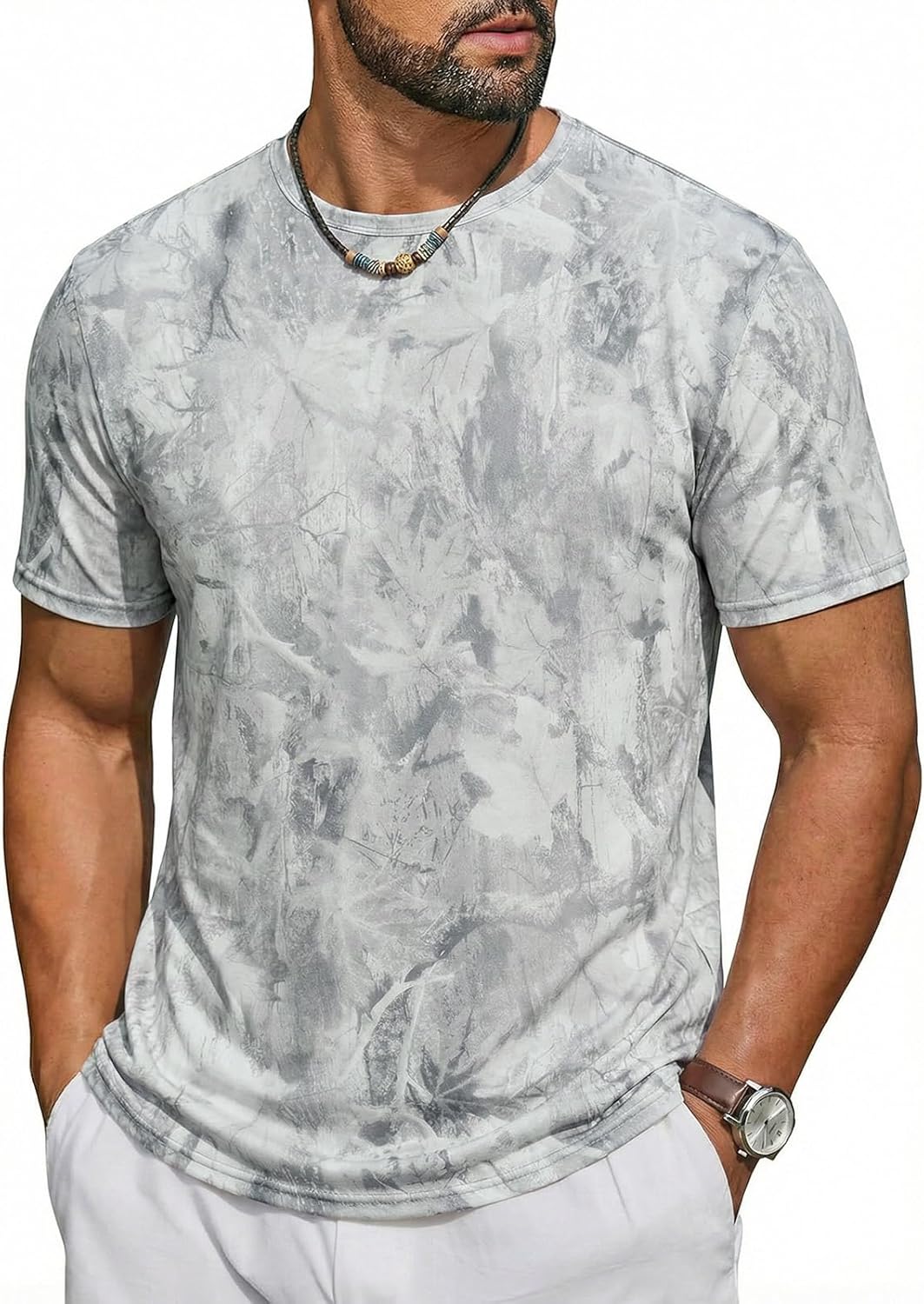 Pánske tričko Ryan – tričko s viazaným farbením, elastické, vintage streetwear štýl na leto