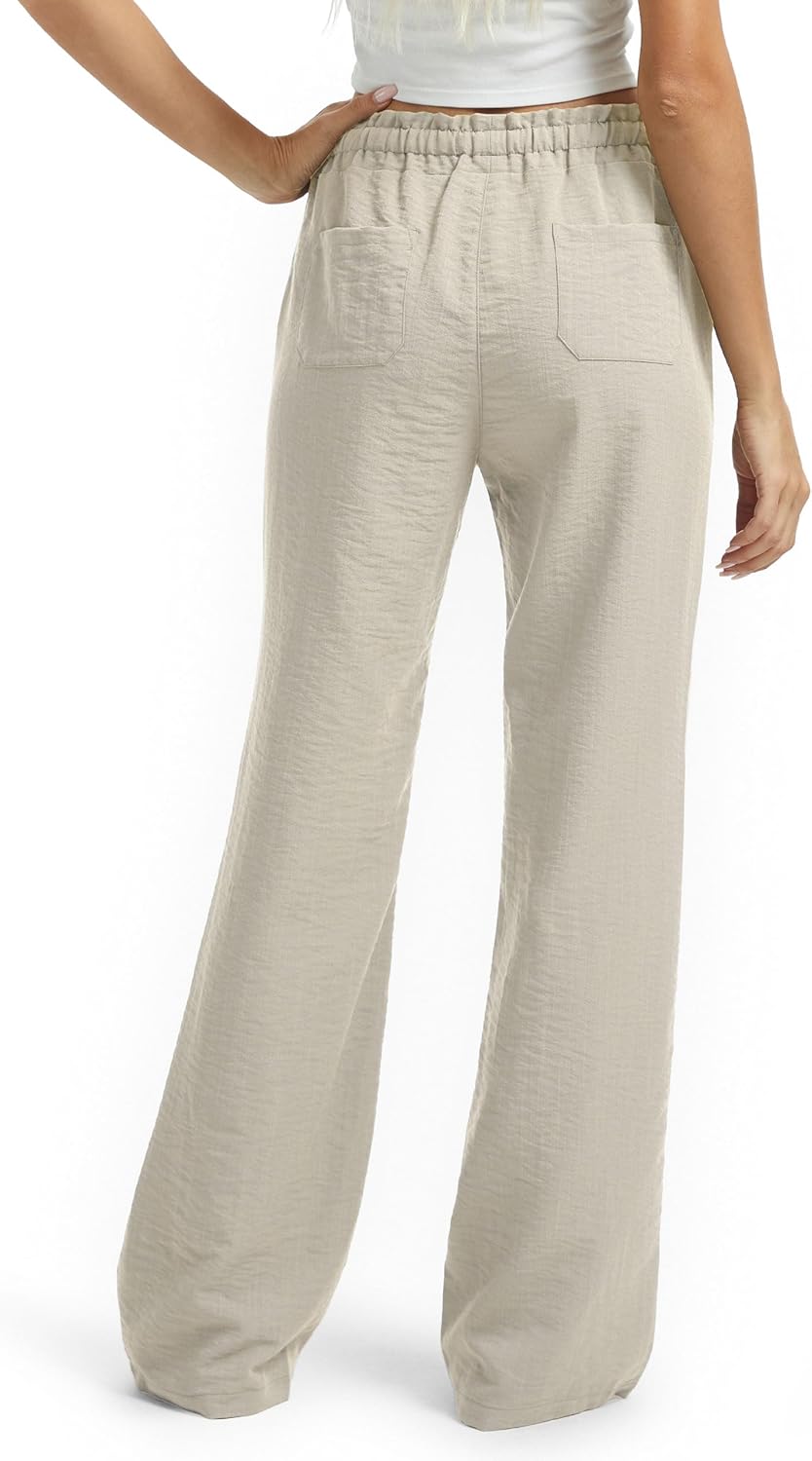 Calças Sassy Mulher Alta – Palazzo Lin Long Tamanhos 30-36 & Bolsos