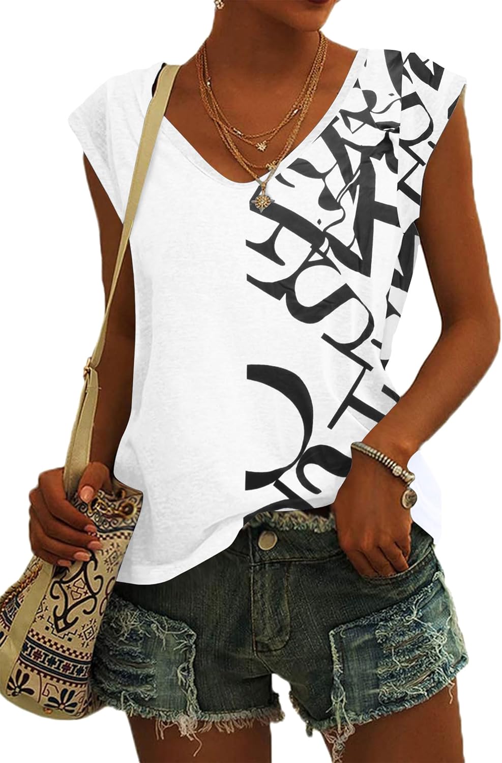 Camiseta Joanna Top Mujer Cuello en V – Manga Corta Murciélago Ajuste Holgado Ligera Casual Verano