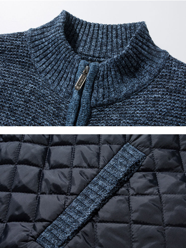 Asaro Herren-Klassische Jacke – Karomuster, Slim Fit & Strukturierter Kragen
