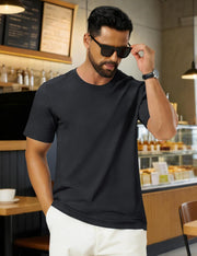 T-shirt Léon Homem – T-shirt de Algodão Macio, Respirável e Estilo Casual Básico