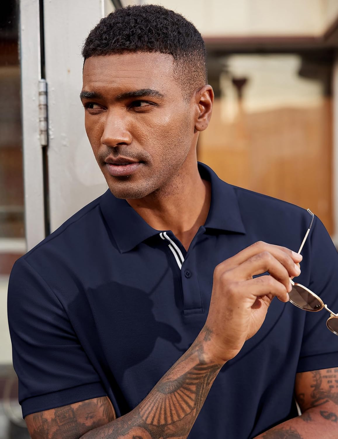Victorio Polo Homme – Polo Coton Piqué, Léger & Style Casual Chic Été
