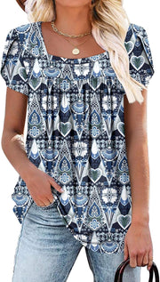 Top Amélie Mulher Decote Quadrado – Blusa Fluida Verão Corte Largo Elegante