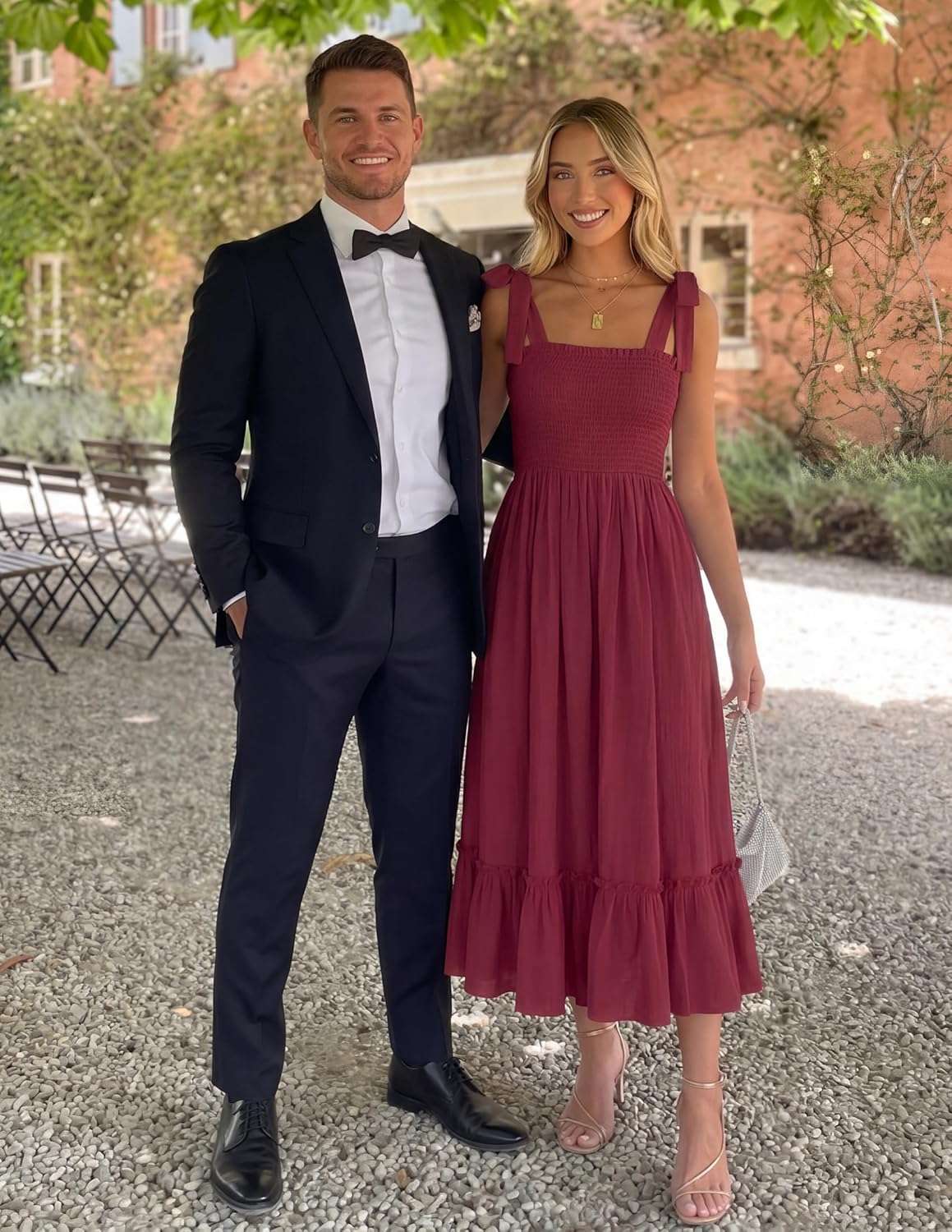 Léa bohemien maxi jurk dames – lange jurk met bandjes, vierkante hals en volant, zomer, elegant