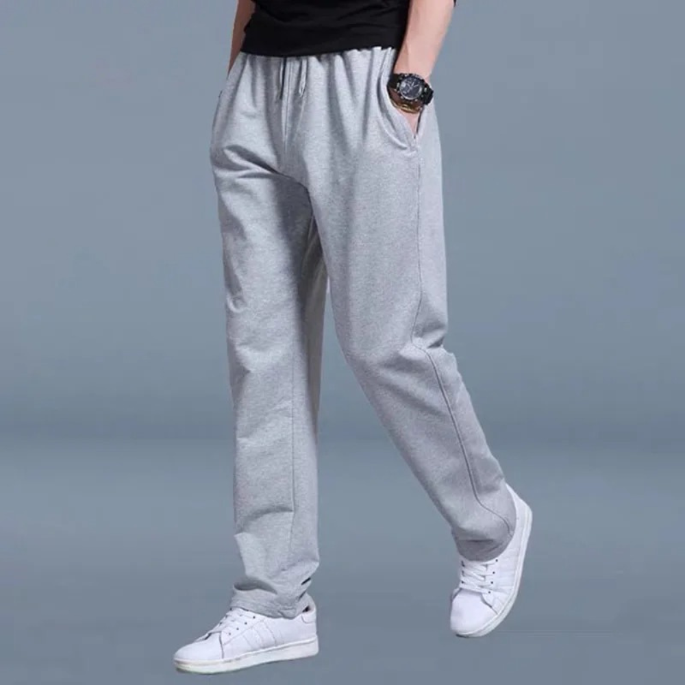 Larry herenjoggingbroek – premium katoen met verstelbare taille, moderne pasvorm en ademend comfort
