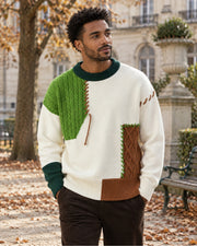 Dave Pull Patchwork Muški – Jedinstveni Dizajn, Topla Udobnost i Moderan Zimski Stil