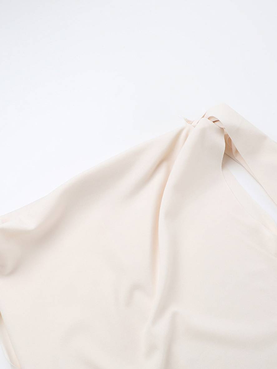 Winona Avondjurk Dames – Elegante Lange Éénzijdige Mouwloze Jurk in Effen Design