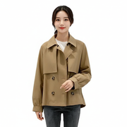 Charlotte Trench Court Mujer – Chaqueta Primaveral Ligera Corte Entallado y Solapa