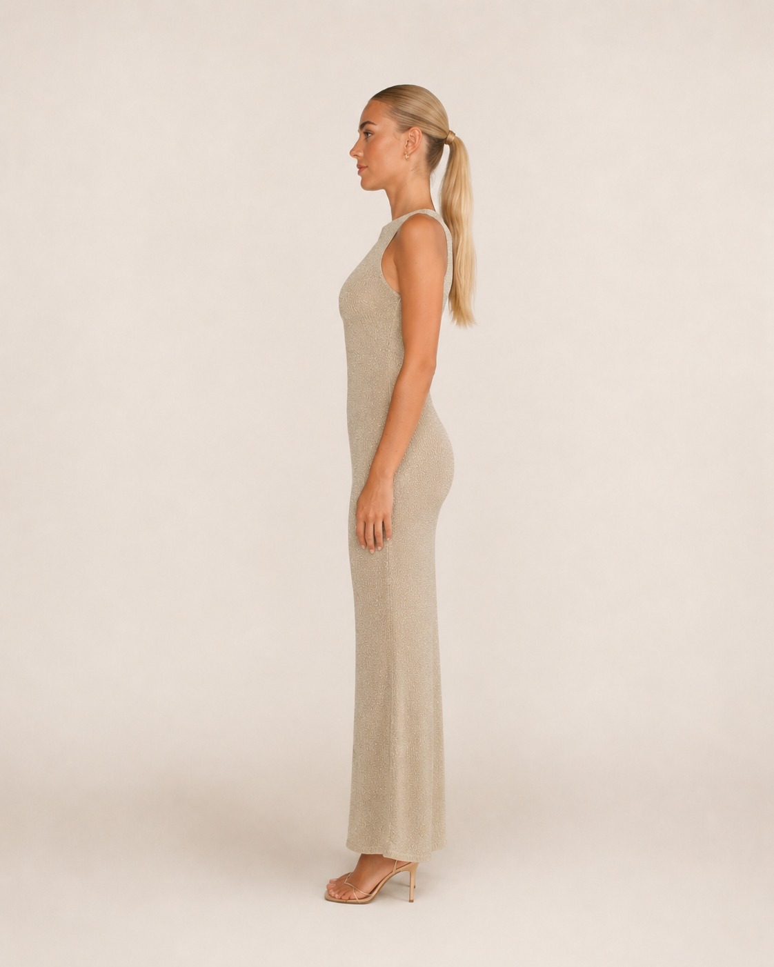 Séraphine Women’s Maxi Dress – Elegant Satin Backless Evening Dress with Cutouts