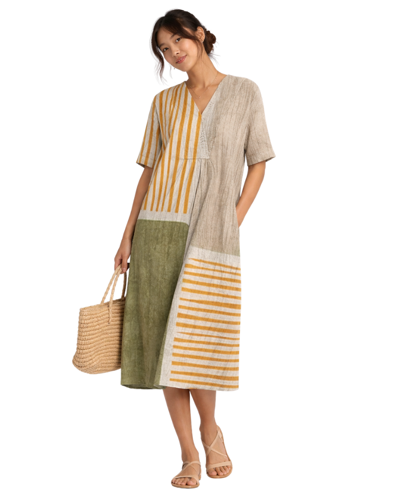 Odette Women's Cotton Dress – Elegant Flowing Fit & Lightweight Breathable Fabric
