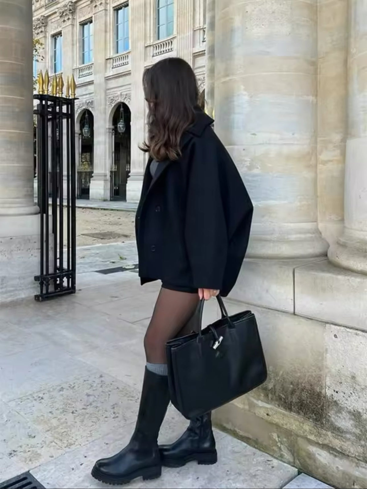 Amélie Dame Frakke Oversize – Elegant Frakke i Blødt & Trendy Uld til Vinter