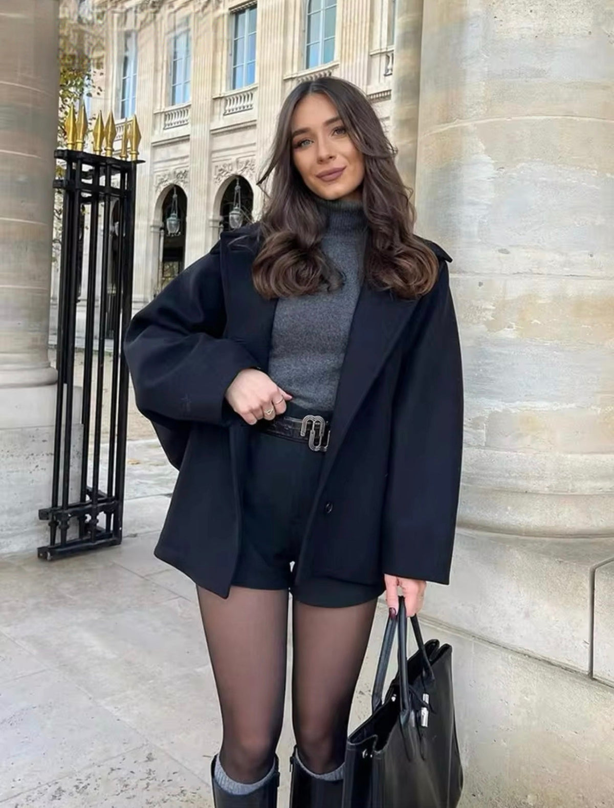 Amélie Dame Frakke Oversize – Elegant Frakke i Blødt & Trendy Uld til Vinter