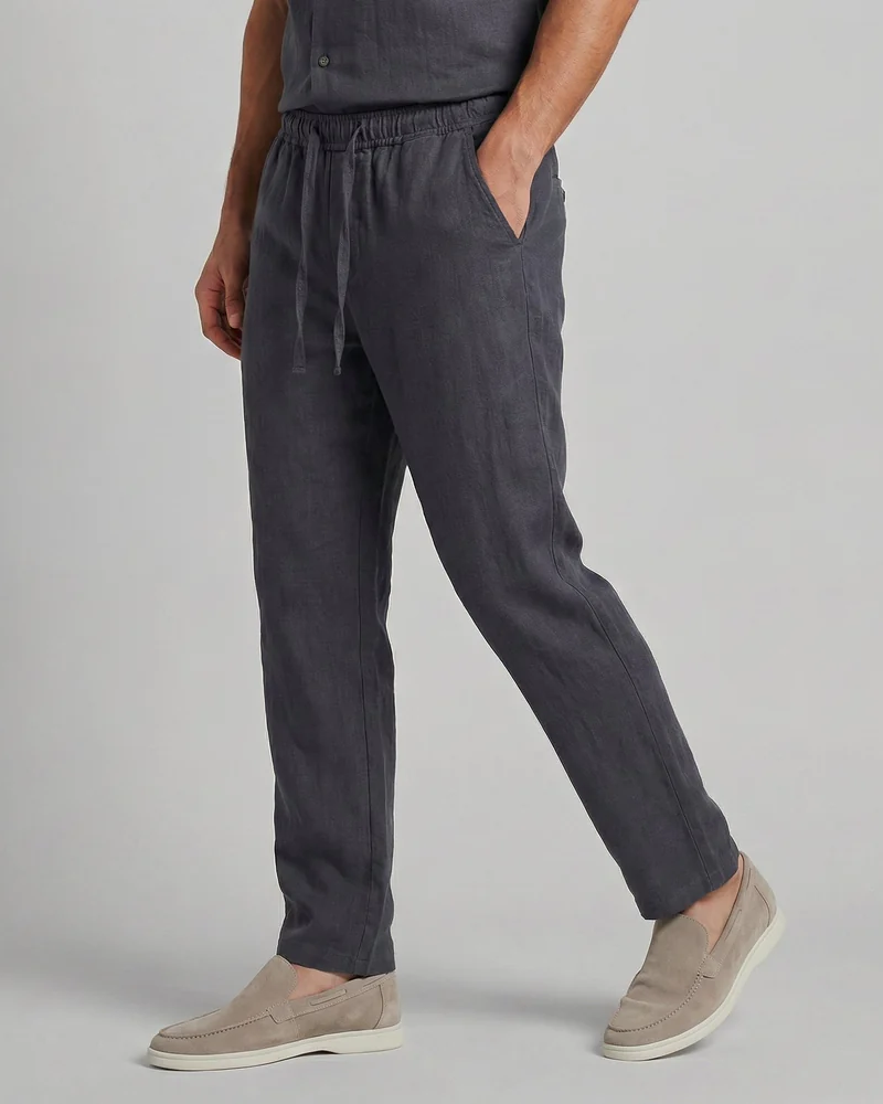 Landon Herenbroek – Lichtgewicht, Ademend, Wijde Broek met Vloeiende Snit, Casual Elegante Stijl