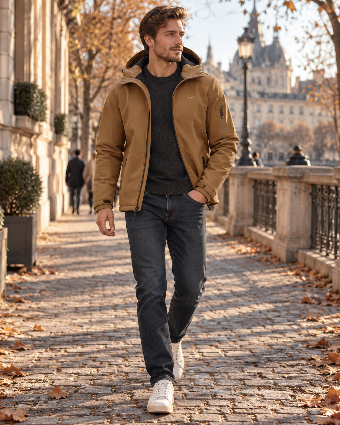 Matthew Men's Softshell Jacket – Waterproof, Fleece-Lined, Hood and Pockets