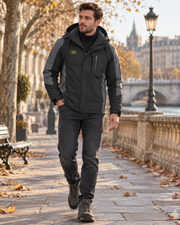 Lachlan Men's Waterproof Jacket – Lightweight Windbreaker, Removable Hood & Zipped Pockets
