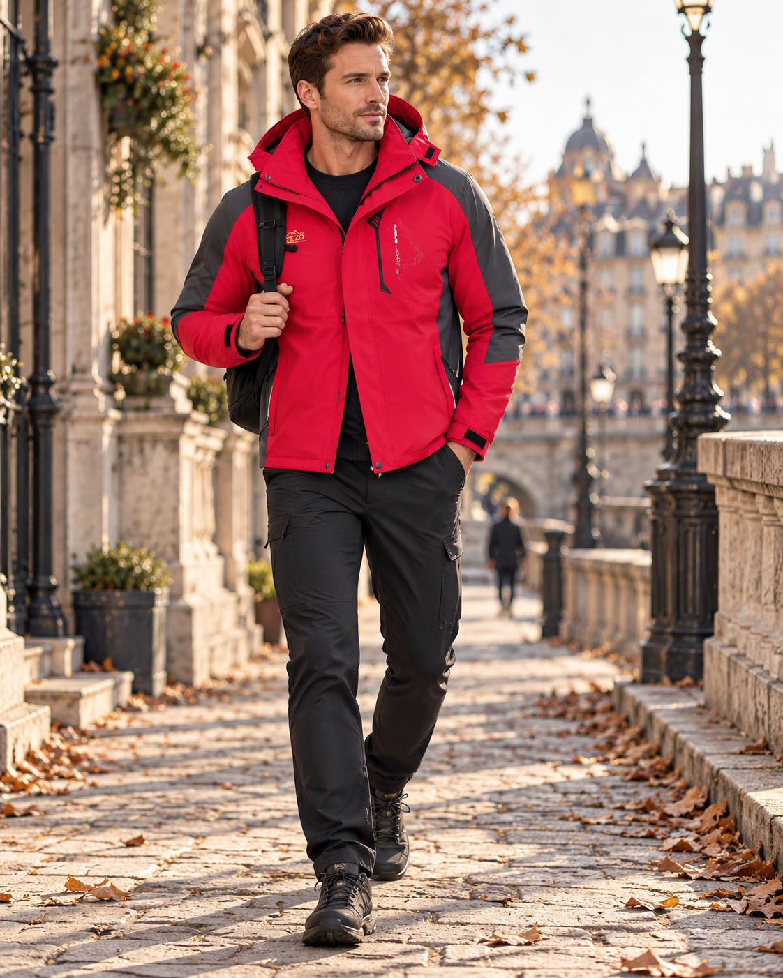 Lachlan Men's Waterproof Jacket – Lightweight Windbreaker, Removable Hood & Zipped Pockets