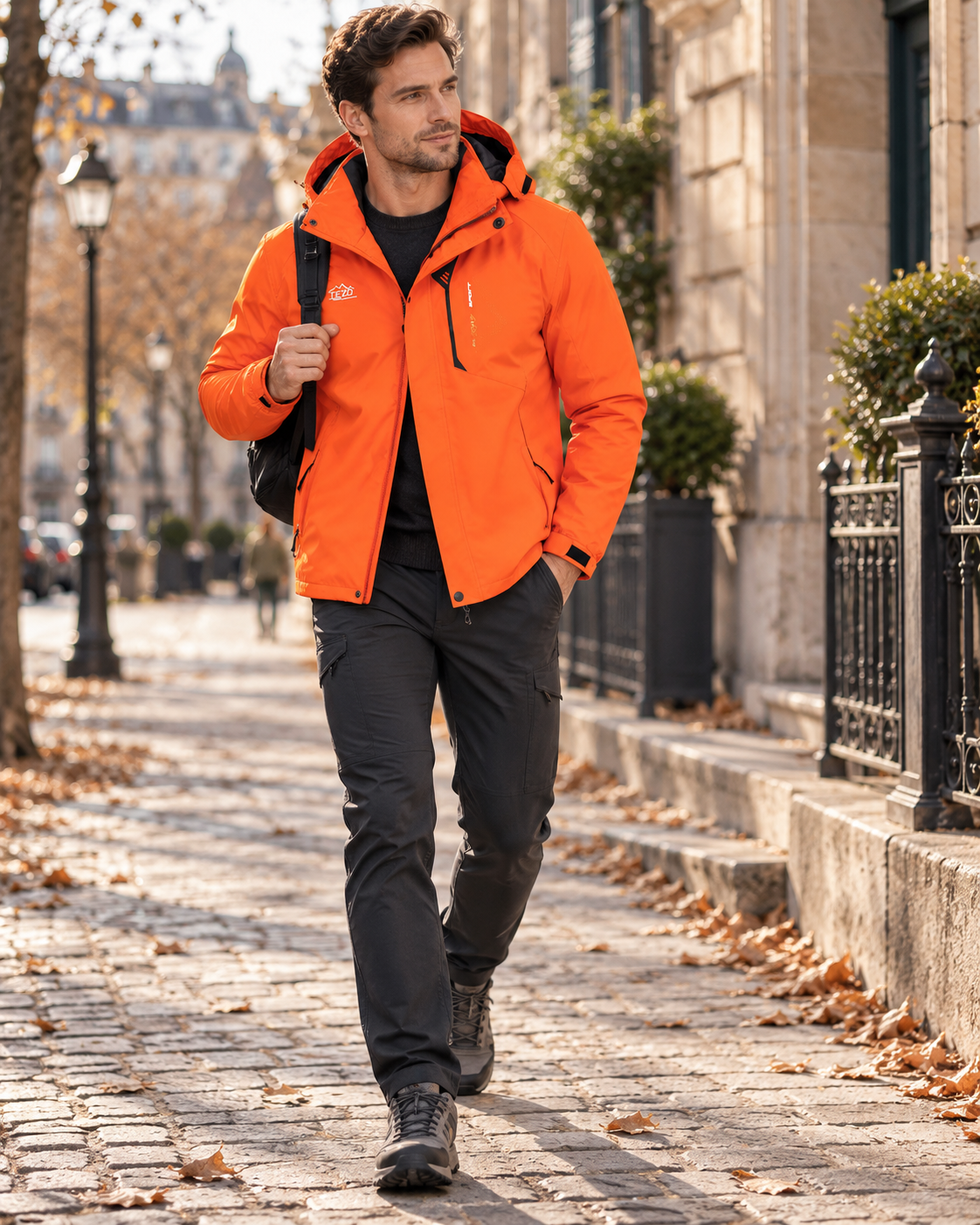 Lachlan Men's Waterproof Jacket – Lightweight Windbreaker, Removable Hood & Zipped Pockets