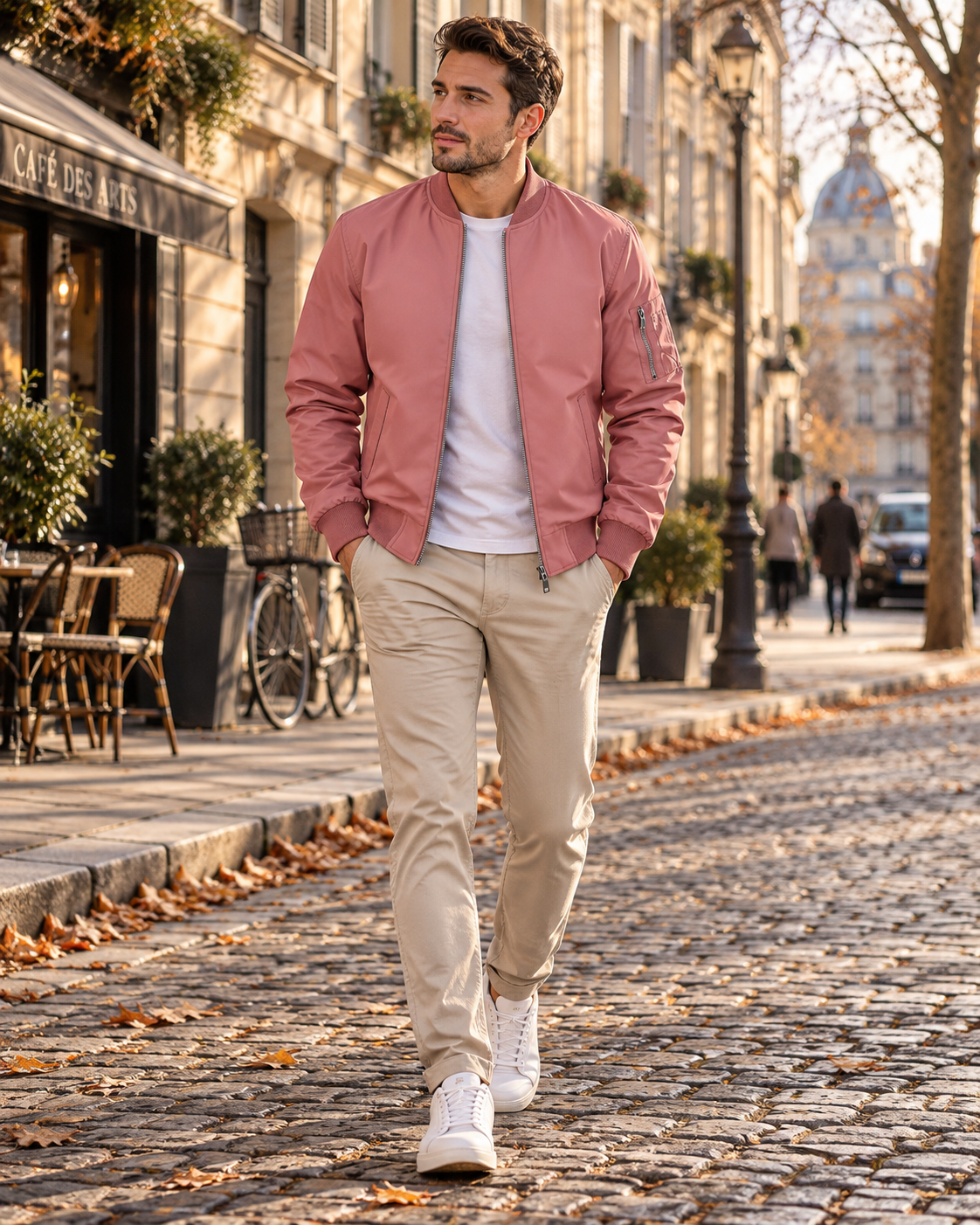 Colin Lightweight Men's Bomber Jacket – Zip-Up Windbreaker, Stand Collar & Multiple Pockets