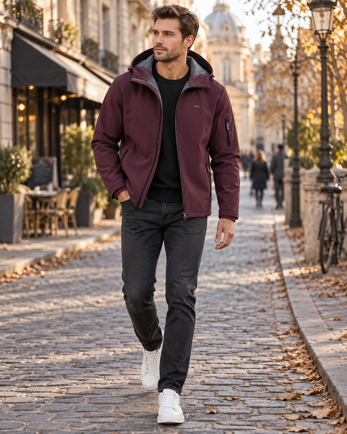 Matthew Men's Softshell Jacket – Waterproof, Fleece-Lined, Hood and Pockets