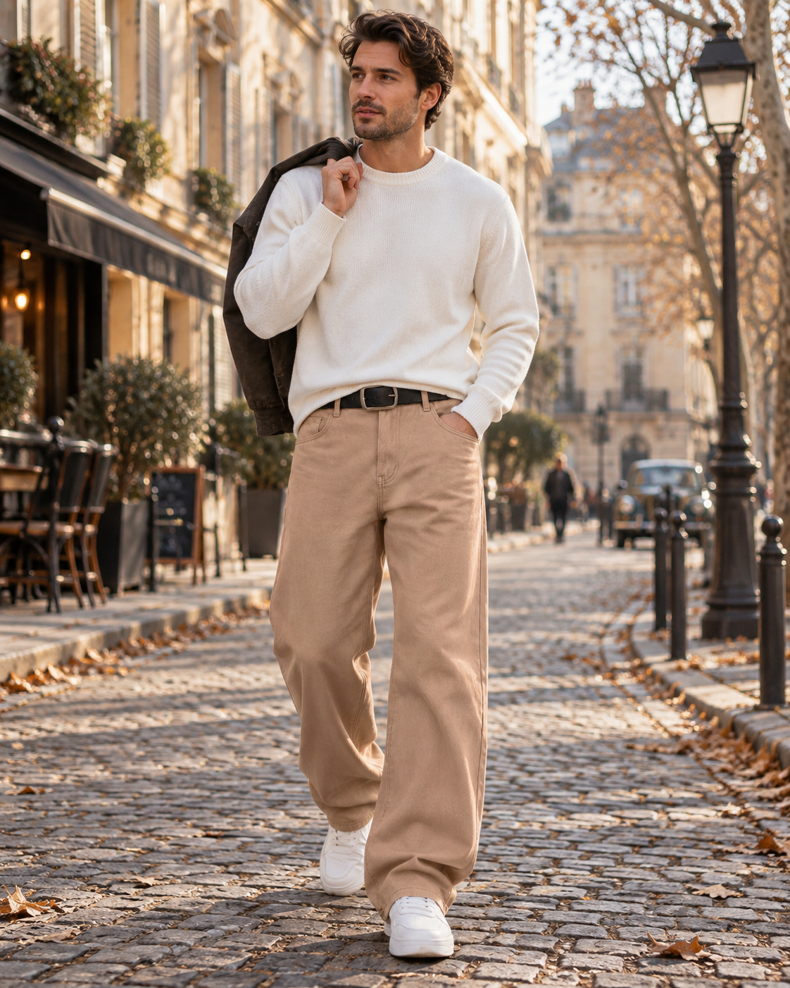Cedie Jeans da Uomo – Denim Elasticizzato, Vestibilità Ampia, Gamba Larga e 5 Tasche