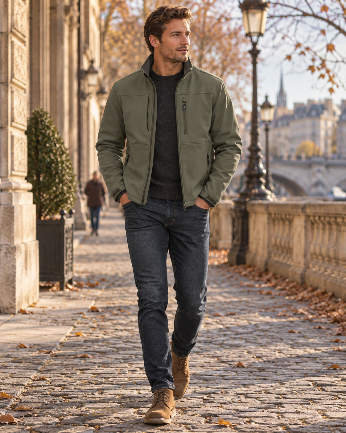 Landon Giacca softshell da uomo – Fodera in pile, impermeabile, antivento e 7 tasche