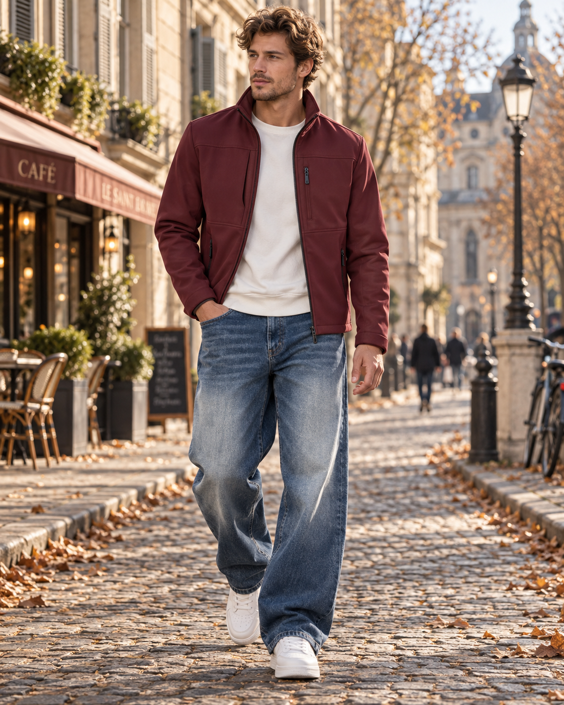 Cedie herenjeans – stretchdenim, ruime pasvorm, wijde pijpen en 5 zakken