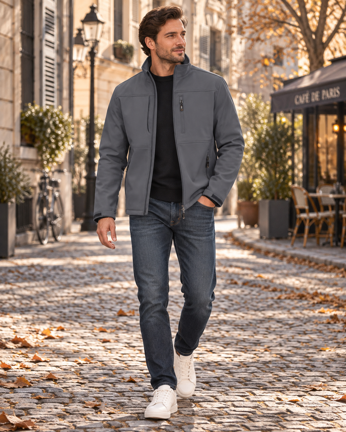 Landon Giacca softshell da uomo – Fodera in pile, impermeabile, antivento e 7 tasche