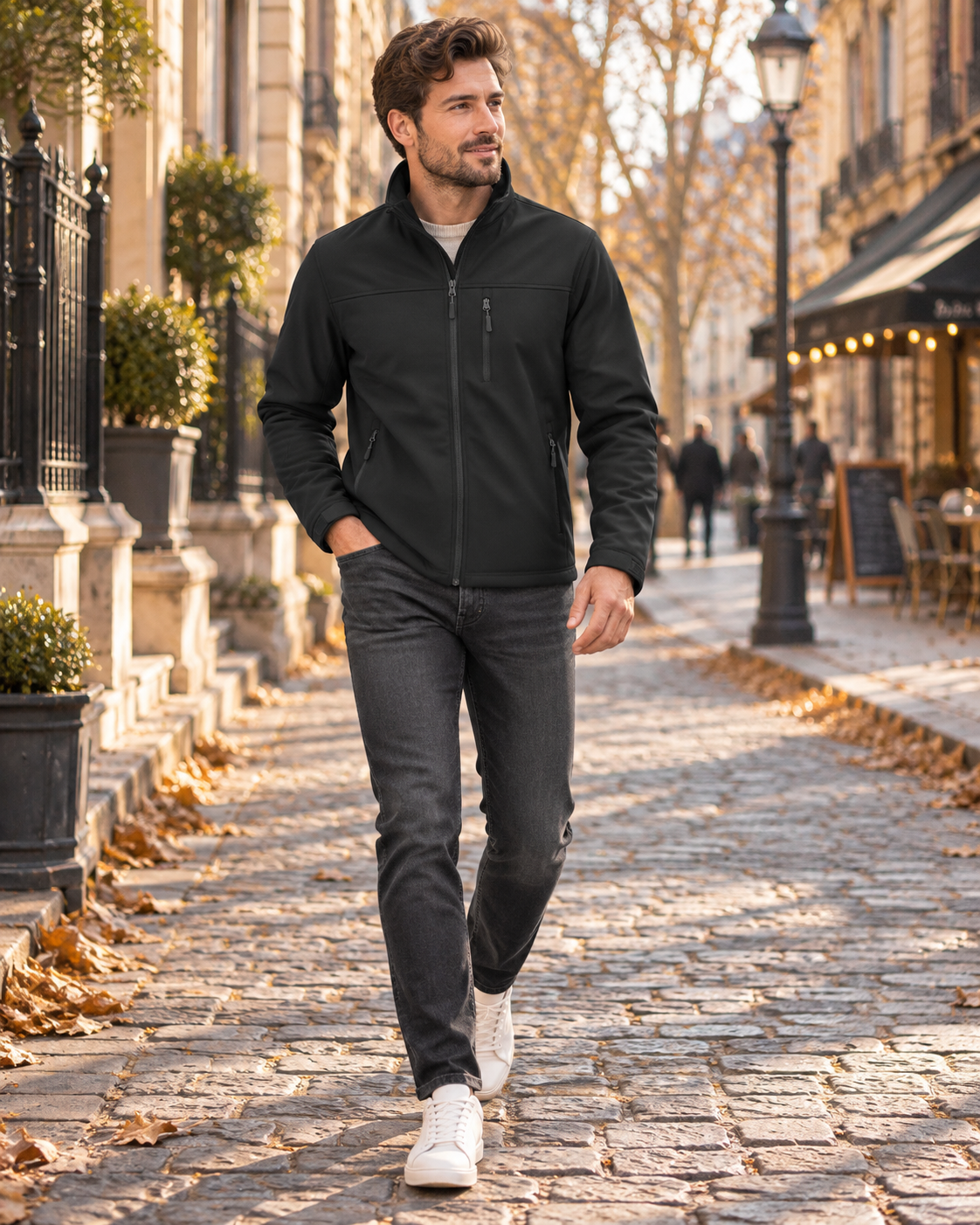 Gavin Giacca softshell da uomo – Fodera in pile, impermeabile, antivento e con cerniera