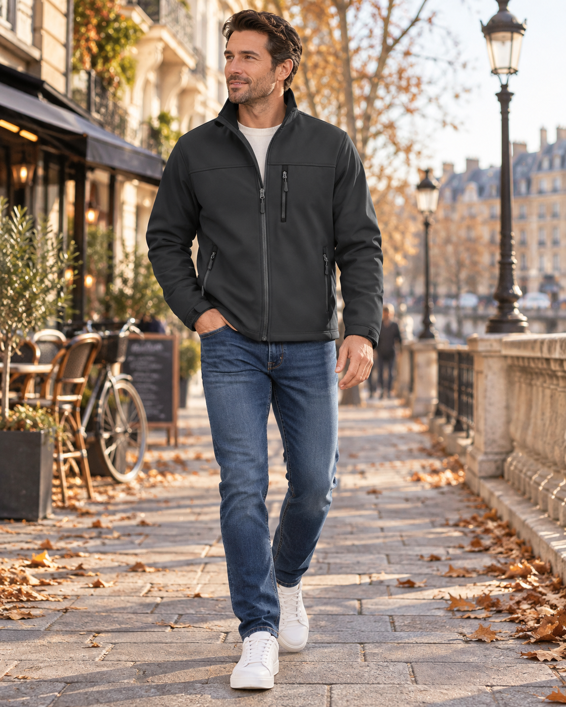 Gavin Giacca softshell da uomo – Fodera in pile, impermeabile, antivento e con cerniera