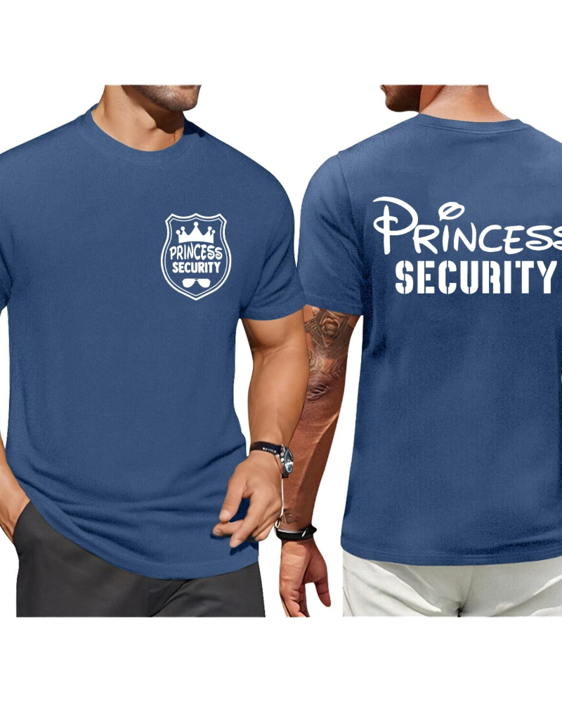 Max T-shirt Herre – Humoristisk T-shirt Princess Security, Strækbomuld Casual