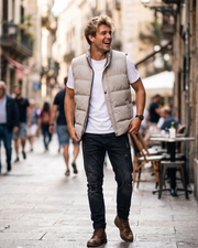 Gilet trapuntato Graham da uomo – Giacca senza maniche leggera con zip, stile casual elegante