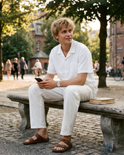 Pantaloni Preston da uomo – Pantaloni casual con vita elastica, taglio affusolato, stile casual elegante